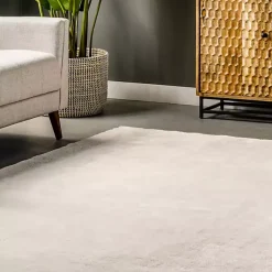 Kirklands Home Shag Washable Area Rug, 8x10 Ivory Sale