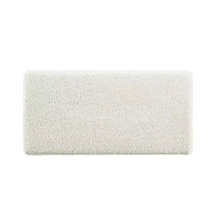Kirklands Home Ivory Sherpa & Pine Rectangle Storage Ottoman