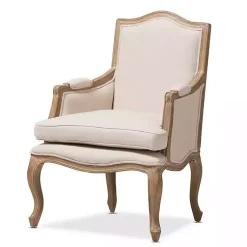 Kirklands Home Streaked Antique Accent Chair Ivory Online