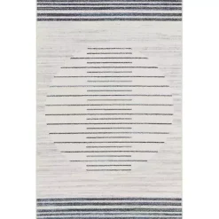 Kirklands Home Ivory Striated Sphere Washable Area Rug, 2x4 Clearance