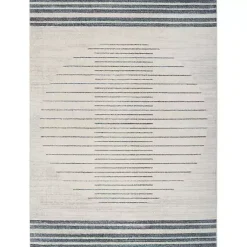 Kirklands Home Ivory Striated Sphere Washable Area Rug, 6x9 Sale