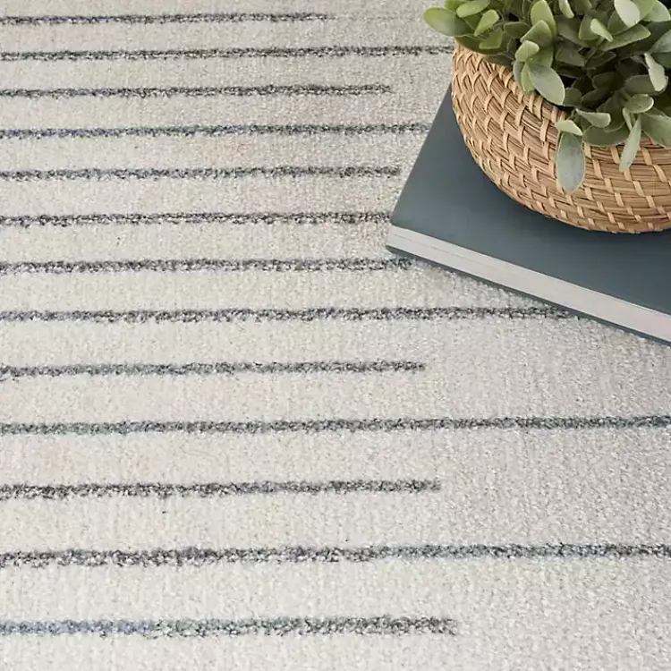 Kirklands Home Ivory Striated Sphere Washable Area Rug, 6x9 Sale