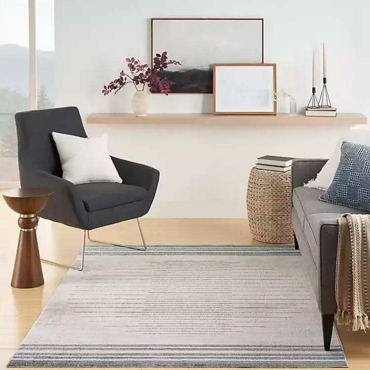 Kirklands Home Ivory Striated Sphere Washable Area Rug, 6x9 Sale
