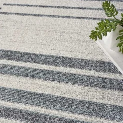 Kirklands Home Ivory Striated Sphere Washable Area Rug, 7x10 New