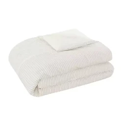 Kirklands Home Striped Oversized King 3-pc. Comforter Set Ivory Sale