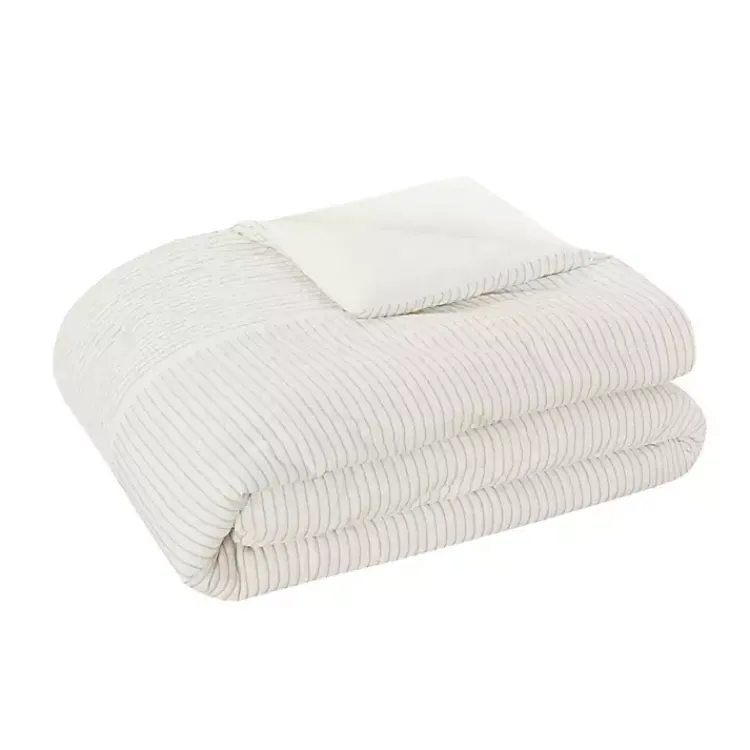 Kirklands Home Striped Oversized King 3-pc. Comforter Set Ivory Sale