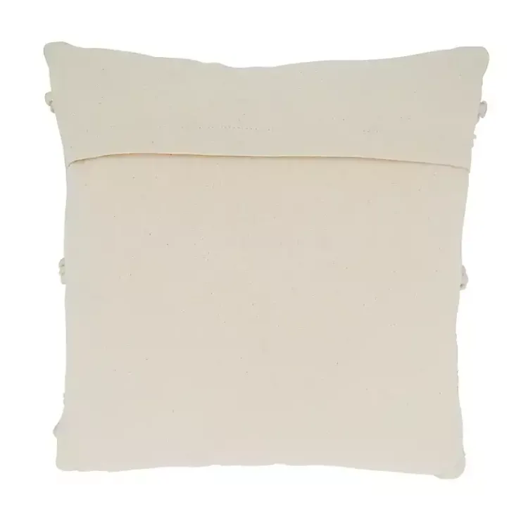 Pillows>Kirklands Home Striped Pom Pom Pillow Ivory