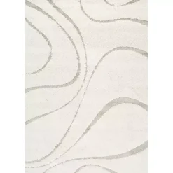 Kirklands Home Ivory Swirl Carolyn Area Rug, 5x8 Online