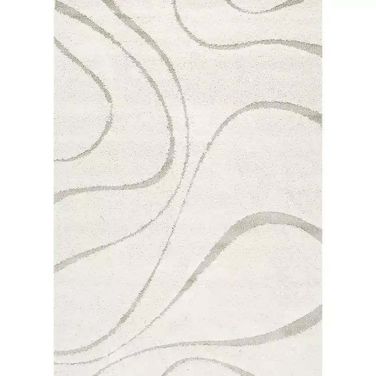 Kirklands Home Ivory Swirl Carolyn Area Rug, 5x8 Online