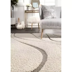 Kirklands Home Ivory Swirl Carolyn Area Rug, 5x8 Online