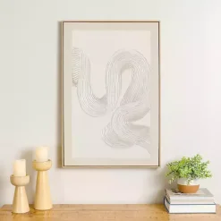 Kirklands Home Ivory Swirls Framed Canvas Art Print