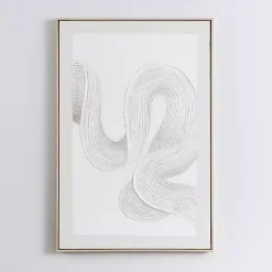 Kirklands Home Ivory Swirls Framed Canvas Art Print