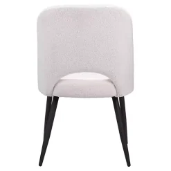 Kirklands Home Ivory Teddy Upholstered Dining Chairs, Set of 2 White Sale