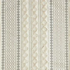 Kirklands Home Textured Chenille Shower Curtain Ivory Outlet