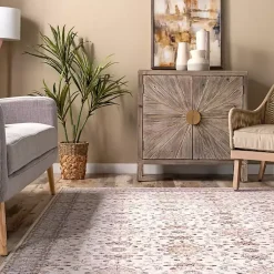 Kirklands Home Transitional Floral Area Rug, 8x10 Ivory Outlet