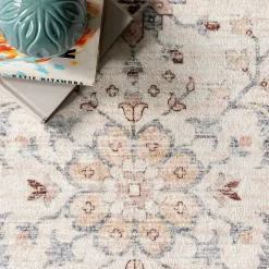 Kirklands Home Transitional Floral Area Rug, 8x10 Ivory Outlet
