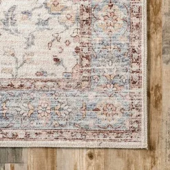 Kirklands Home Transitional Floral Area Rug, 8x10 Ivory Outlet