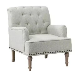 Kirklands Home Tufted Britt Accent Chair Ivory Best