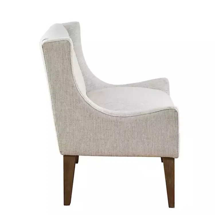 Kirklands Home Tufted Curved Accent Chair Ivory Sale