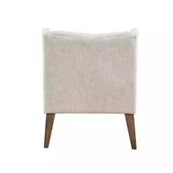Kirklands Home Tufted Curved Accent Chair Ivory Sale