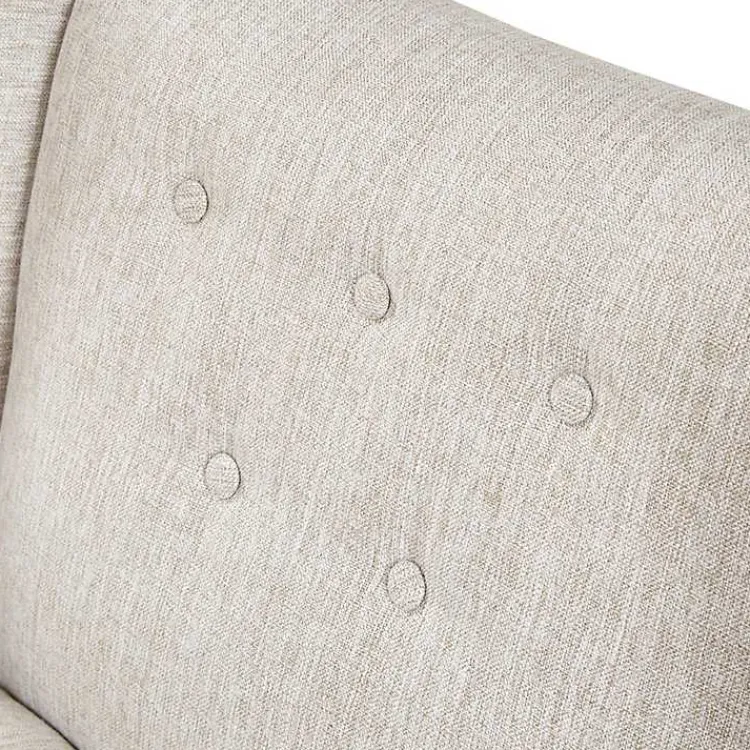 Kirklands Home Tufted Curved Accent Chair Ivory Sale