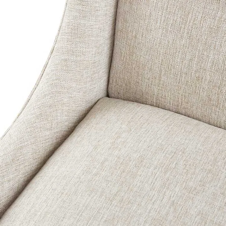 Kirklands Home Tufted Curved Accent Chair Ivory Sale