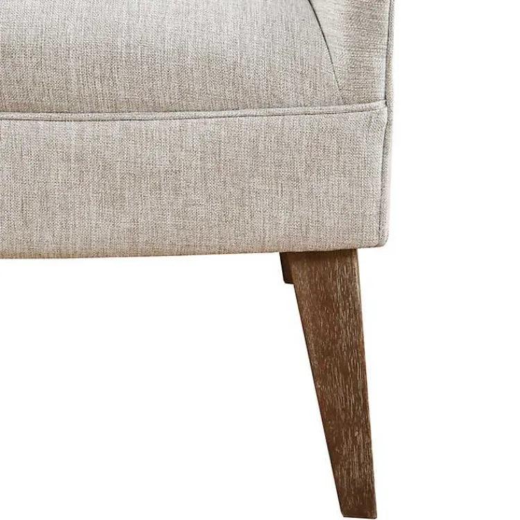 Kirklands Home Tufted Curved Accent Chair Ivory Sale
