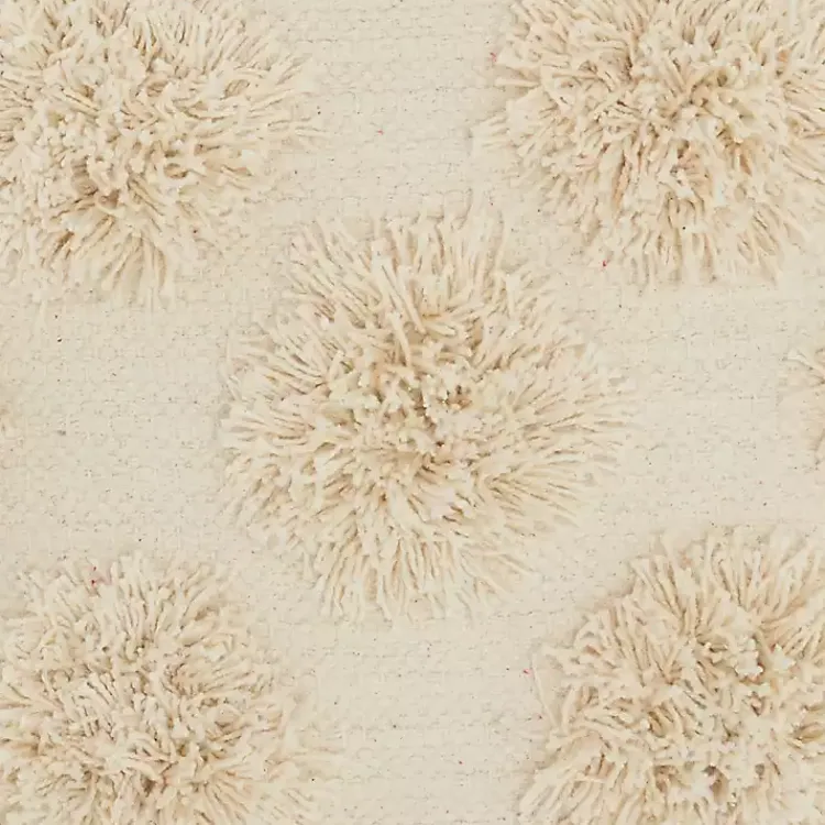 Pillows>Kirklands Home Tufted Pom Poms Throw Pillow Ivory