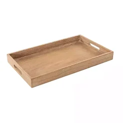 Kirklands Home Tufted Rectangle Wood Ottoman Ivory Sale