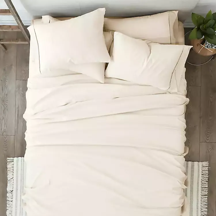Kirklands Home Ultra Soft 6-pc. King Sheet Set Ivory Outlet