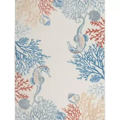 Kirklands Home Ivory Underwater Paradise Area Rug, 5x7 Clearance