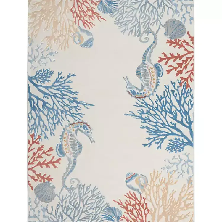 Kirklands Home Ivory Underwater Paradise Area Rug, 5x7 Clearance