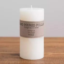 Candles>Kirklands Home Unscented Pillar Candle, 6 in. Ivory