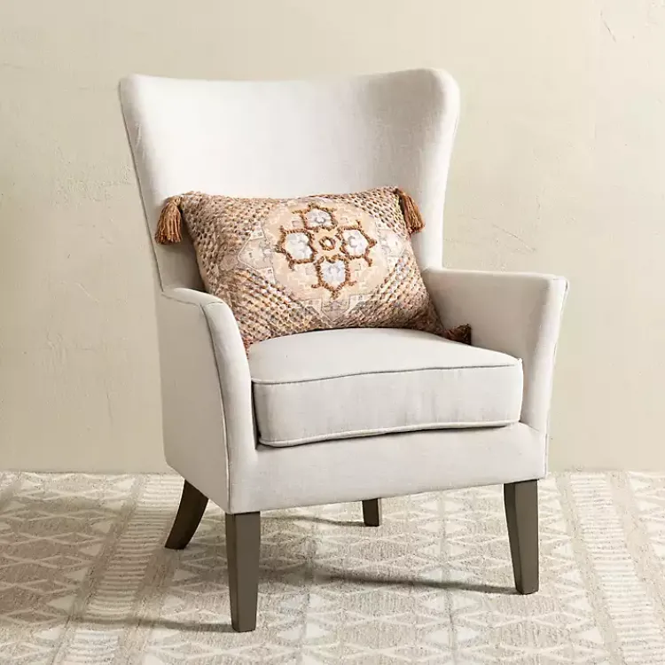 Kirklands Home Upholstered Armchair Ivory Sale