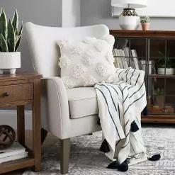 Kirklands Home Upholstered Armchair Ivory Sale