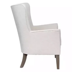 Kirklands Home Upholstered Armchair Ivory Sale