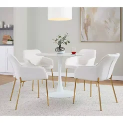 Kirklands Home Upholstered Daniella Dining Chairs, Set of 2 Ivory Best