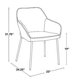 Kirklands Home Upholstered Daniella Dining Chairs, Set of 2 Ivory Best