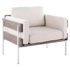 Kirklands Home Ivory Upholstered Wood Accent Chair Gray Clearance