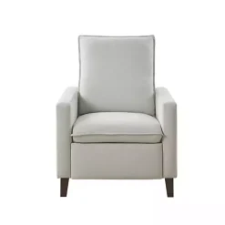 Kirklands Home Upholstered Push-Back Recliner Ivory New