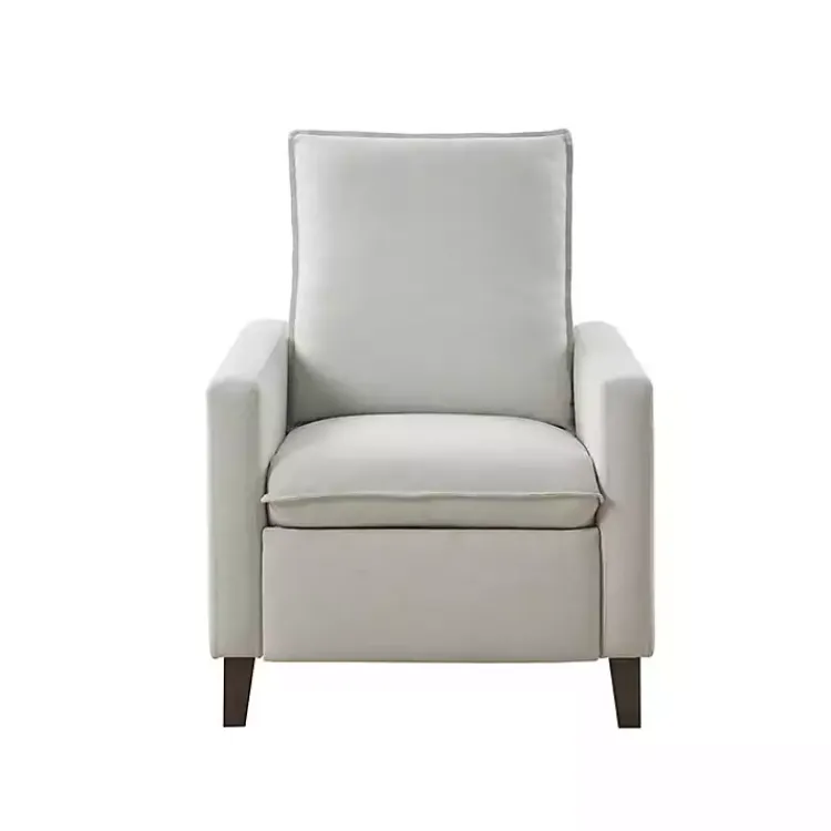 Kirklands Home Upholstered Push-Back Recliner Ivory New