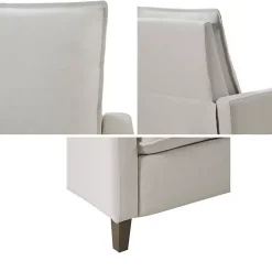 Kirklands Home Upholstered Push-Back Recliner Ivory New