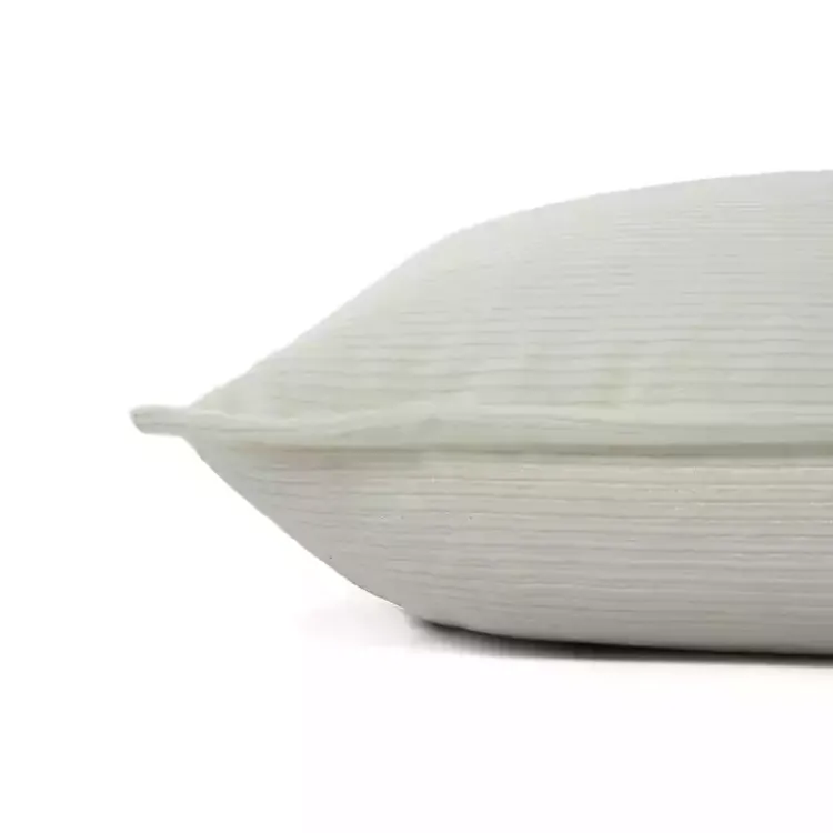 Pillows>Kirklands Home Velvet Corduroy Flange Throw Pillow Ivory