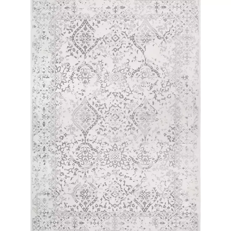 Kirklands Home Ivory Vintage Odell Square Area Rug, 8 ft. New
