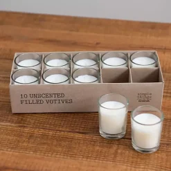 Candles>Kirklands Home Votive Candles, Set of 10 Ivory