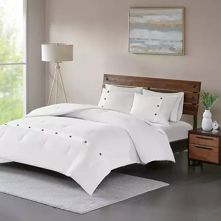 Kirklands Home Waffle Weave 3-pc. Full/Queen Comforter Set Ivory Hot
