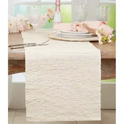 Kirklands Home Water Hyacinth Table Runner Ivory Online