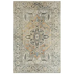 Kirklands Home Wilcox Medallion Area Rug, 6x9 Ivory Clearance