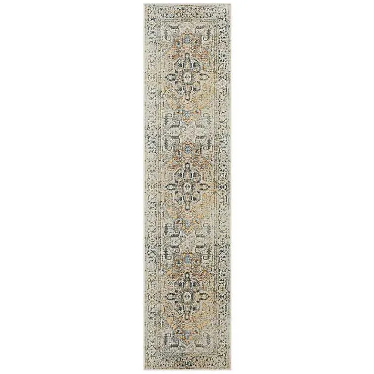Kirklands Home Wilcox Medallion Runner, 2x8 Ivory Hot