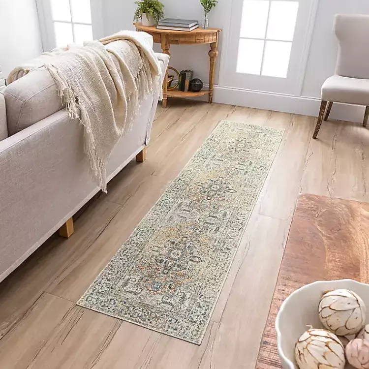 Kirklands Home Wilcox Medallion Runner, 2x8 Ivory Hot